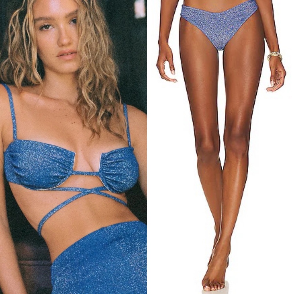 Free People Montce Sparkle Simone Bikini
Top & Lulu Bottoms in Sky Sparkle - Picture 2 of 11